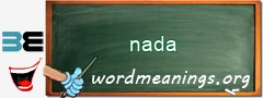 WordMeaning blackboard for nada